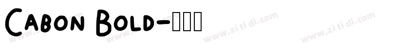 Cabon Bold字体转换